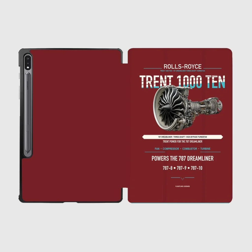 TRENT 1000 TEN design on dark red samsung tablet tablet case