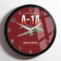 Thumbnail for Messerschmitt Me 262A-1a design on dark red framed wall clock