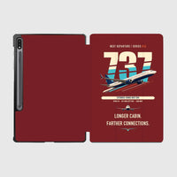 Thumbnail for Boeing 737-900ER design on dark red samsung tablet tablet case