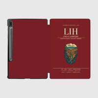 Thumbnail for Līhuʻe Airport (LIH) design on dark red samsung tablet tablet case