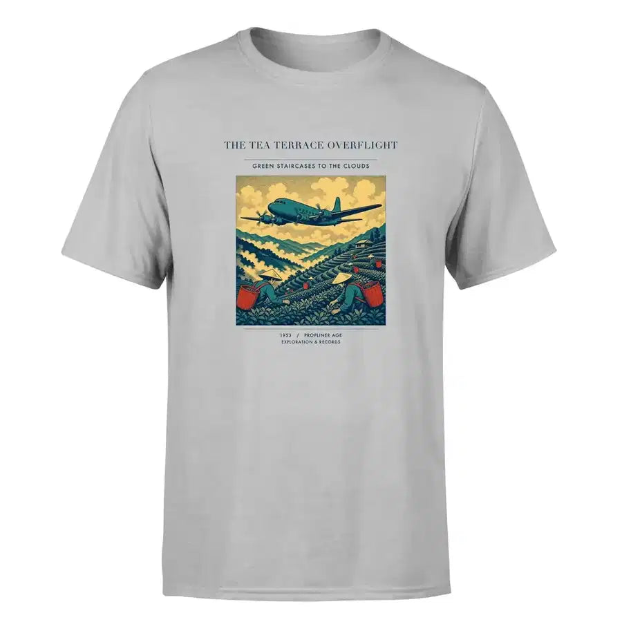 VINTAGE G4342 - The Tea Terrace Overflight - Premium T-Shirt design on lightgray premium t shirt