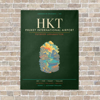 Thumbnail for Phuket International Airport HKT - Canvas Framed - Dark Green