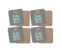 Thumbnail for Akureyri Airport AEY Coaster 4-Pieces-Set - Gray