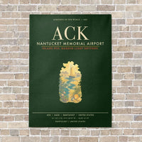 Thumbnail for Nantucket Memorial Airport ACK - Canvas Framed - Dark Green