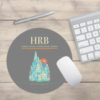 Thumbnail for Harbin Taiping International Airport (HRB) design on gray round mouse pad