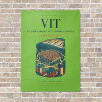 Thumbnail for Vitoria Airport VIT — Vitoria-Gasteiz vertical canvas print - no frame - light green background