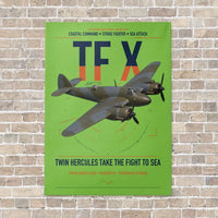 Thumbnail for Bristol Beaufighter TF X vertical canvas print - no frame - light green background