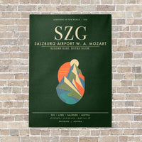 Thumbnail for Salzburg Airport SZG - Canvas Framed - Dark Green