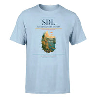 Thumbnail for Sundsvall-Timrå Airport (SDL) T-Shirt single-side front print in Light Blue | sundsvall-timrå-airport-sdl-double-side-t-shirt