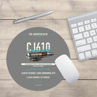 Thumbnail for CJ610 design on gray round mouse pad
