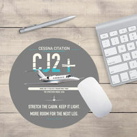 Thumbnail for Cessna Citation CJ2+ design on gray round mouse pad