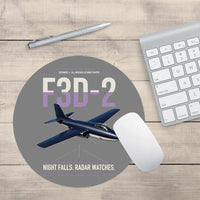 Thumbnail for F3D-2 Skyknight design on gray round mouse pad