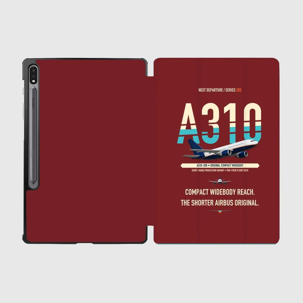 Airbus A310-200 design on dark red samsung tablet tablet case