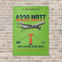 Thumbnail for Airbus A330 MRTT vertical canvas print - no frame - light green background