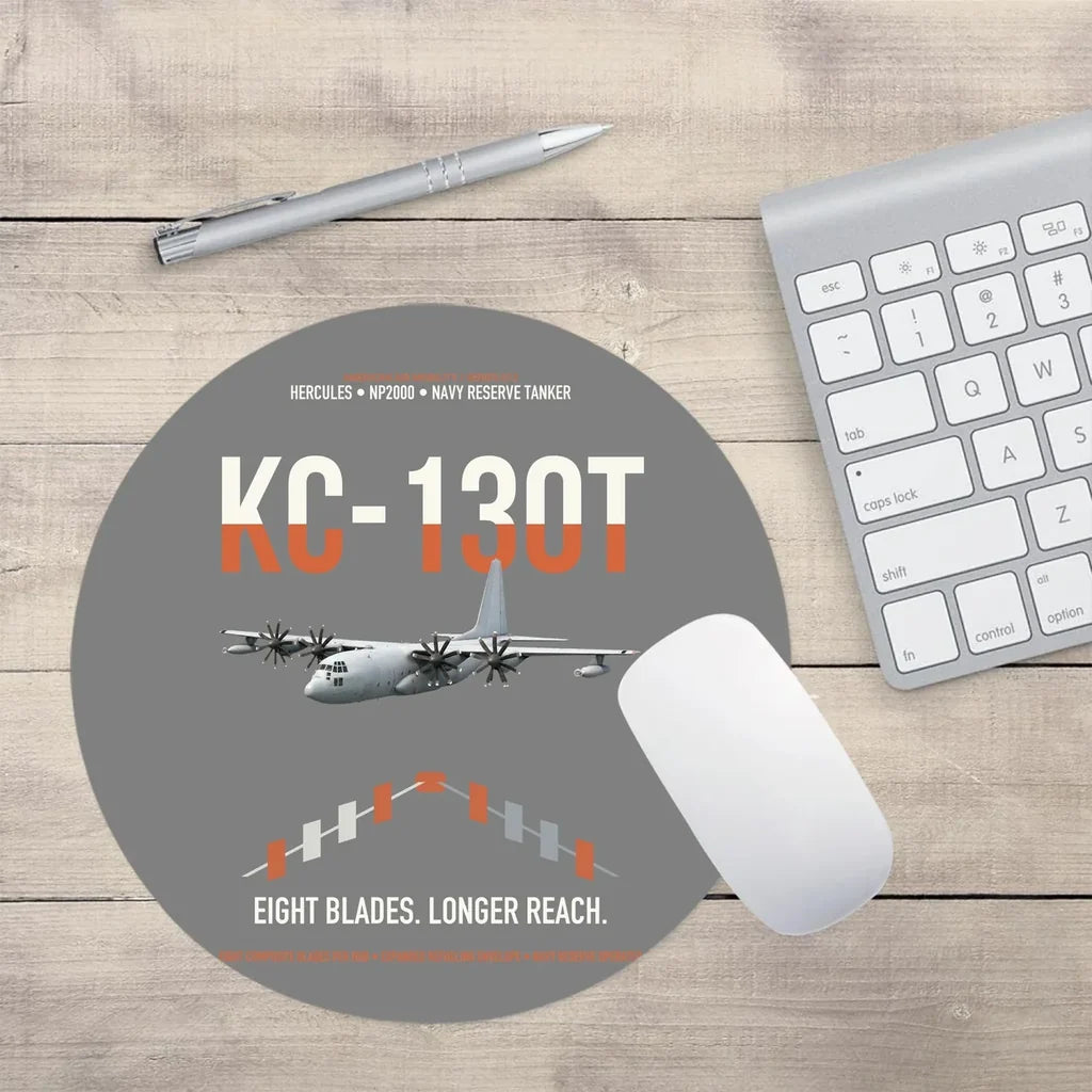 KC-130T NP2000 design on gray round mouse pad