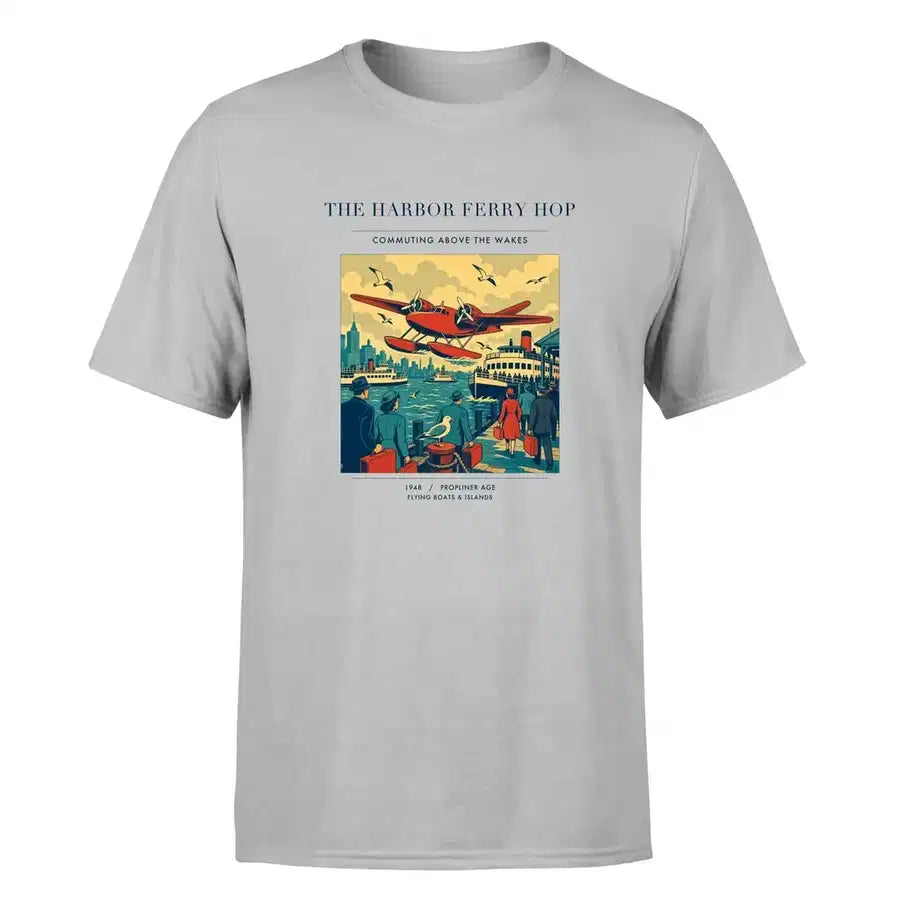 VINTAGE G4361 - The Harbor Ferry Hop - Premium T-Shirt design on lightgray premium t shirt