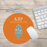Thumbnail for Boryspil International Airport KBP Mouse-Pad Round - Orange