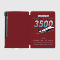 Thumbnail for Bombardier Challenger 3500 design on dark red samsung tablet tablet case