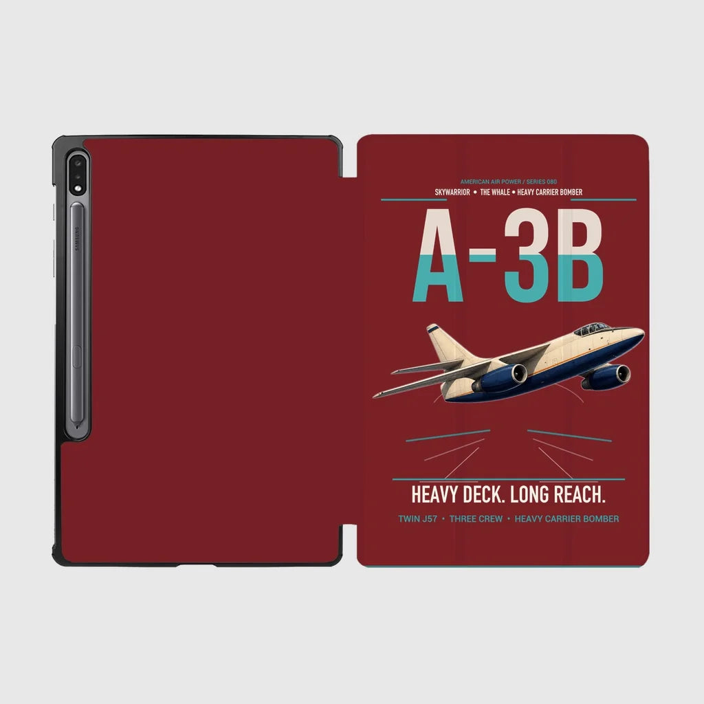 A-3B Skywarrior design on dark red samsung tablet tablet case