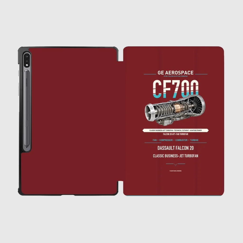 CF700 design on dark red samsung tablet tablet case