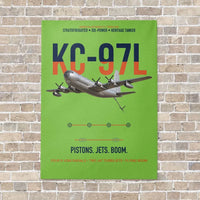 Thumbnail for KC-97L STRATOFREIGHTER vertical canvas print - no frame - light green background