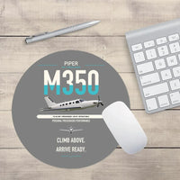 Thumbnail for Piper M350 design on gray round mouse pad