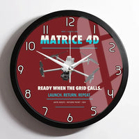 Thumbnail for DJI Matrice 4D design on dark red framed wall clock