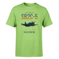 Thumbnail for SB2C-5 Helldiver design on light green double-side t-shirt, single-side print