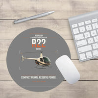 Thumbnail for Robinson R22 Beta II design on gray round mouse pad