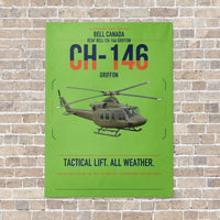 Thumbnail for Bell Canada CH-146 Griffon vertical canvas print - no frame - light green background