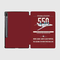 Thumbnail for Cessna Citation 550 - Citation II design on dark red samsung tablet tablet case