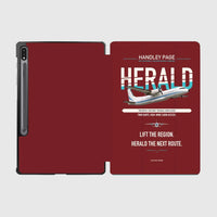 Thumbnail for Handley Page HPR.7 Dart Herald design on dark red samsung tablet tablet case