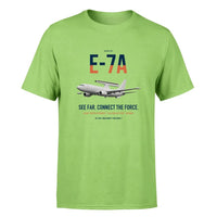 Thumbnail for E-7A Wedgetail design on light green double-side t-shirt, single-side print