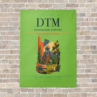 Thumbnail for Dortmund Airport DTM vertical canvas print - no frame - light green background