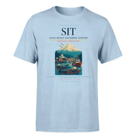Thumbnail for Sitka Rocky Gutierrez Airport (SIT) T-Shirt single-side front print in Light Blue | sitka-rocky-gutierrez-airport-sit-double-side-t-shirt