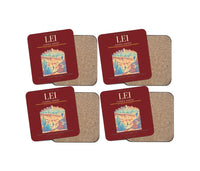 Thumbnail for Almería Airport (LEI) design on dark red 4 pieces set coaster