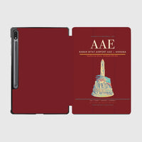 Thumbnail for Rabah Bitat Airport (AAE) design on dark red samsung tablet tablet case