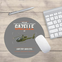 Thumbnail for Westland Gazelle AH1 design on gray round mouse pad