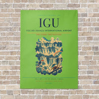 Thumbnail for Foz do Iguaçu International Airport IGU vertical canvas print - no frame - light green background
