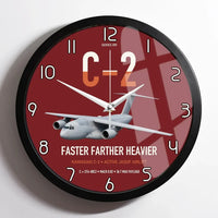 Thumbnail for Kawasaki C-2 design on dark red framed wall clock