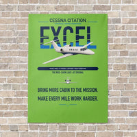 Thumbnail for Cessna Citation Excel vertical canvas print - no frame - light green background