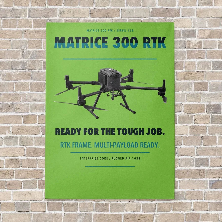 DJI Matrice 300 RTK vertical canvas print - no frame - light green background
