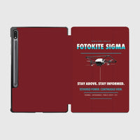 Thumbnail for Fotokite Sigma design on dark red samsung tablet tablet case