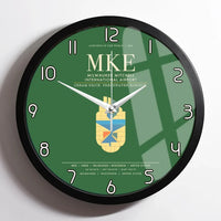 Thumbnail for Milwaukee Mitchell International Airport MKE Wall-Clock Framed - Green