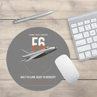 Thumbnail for English Electric Lightning F6 design on gray round mouse pad