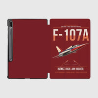 Thumbnail for F-107A Ultra Sabre design on dark red samsung tablet tablet case