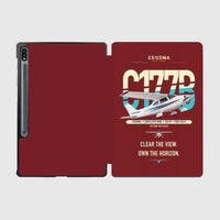 Thumbnail for Cessna 177B Cardinal design on dark red samsung tablet tablet case