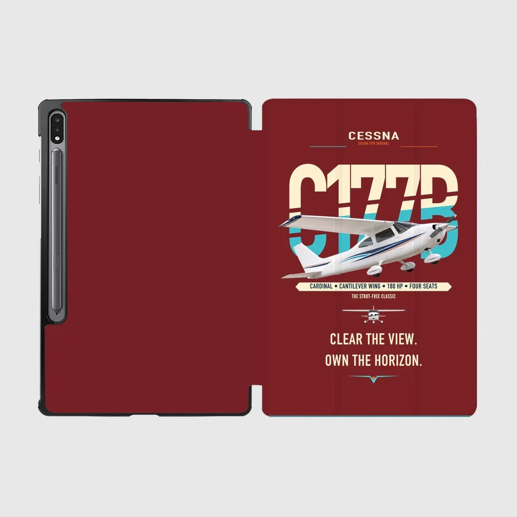 Cessna 177B Cardinal design on dark red samsung tablet tablet case