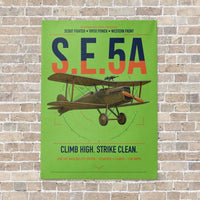 Thumbnail for Royal Aircraft Factory S.E.5a vertical canvas print - no frame - light green background