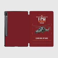 Thumbnail for HAL LCH Prachand design on dark red samsung tablet tablet case